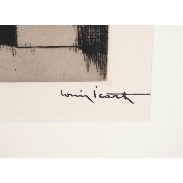 Mid 20th Century Louis Icart “Feathered Gown” Limited Edition Etching Framed Under Uv70 Glass For Sale - Image 6 of 9