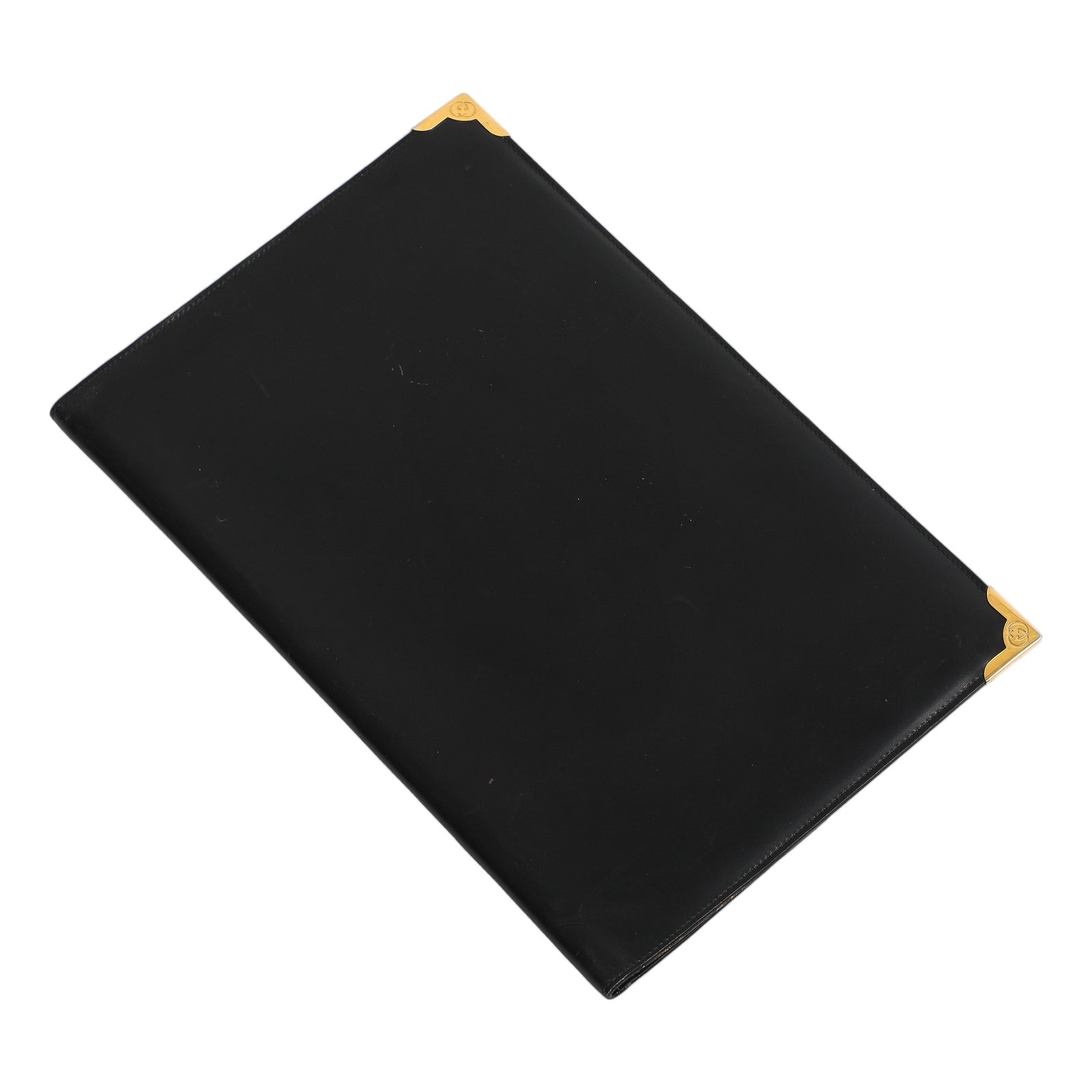 Black Leather Portfolio Folder by Gucci, Circa 1980s | Chairish