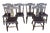 Set of 6 19th C. Adams/York County Pa Paint-Decorated Plank Seat Kitchen Windsor Chairs For Sale