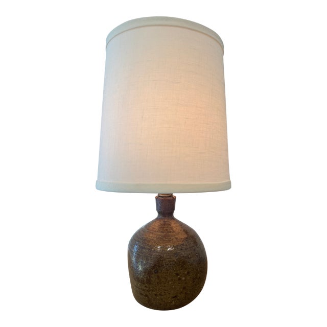 Tiny Vintage Ceramic Lamp, France For Sale
