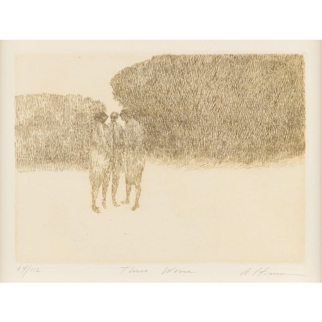 Engraving on paper from Altman's series of works centering on life in Central Park, New York City. The composition shows...