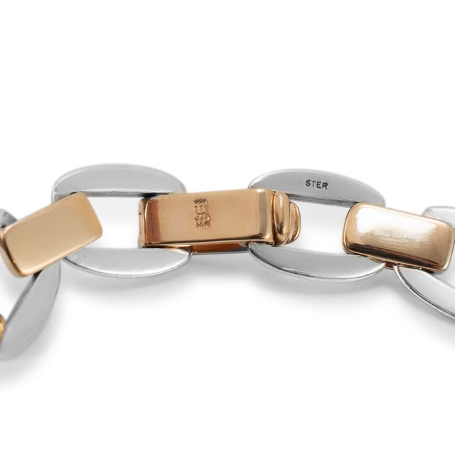 James Avery Retired 925 Sterling Silver 14k Yellow Gold Enduring Bond Bracelet For Sale In Houston - Image 6 of 6