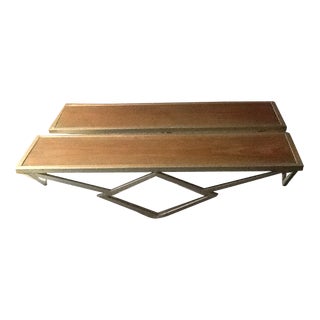 Vintage Art Deco Open Diamond Floating Wall Shelves - a Pair For Sale