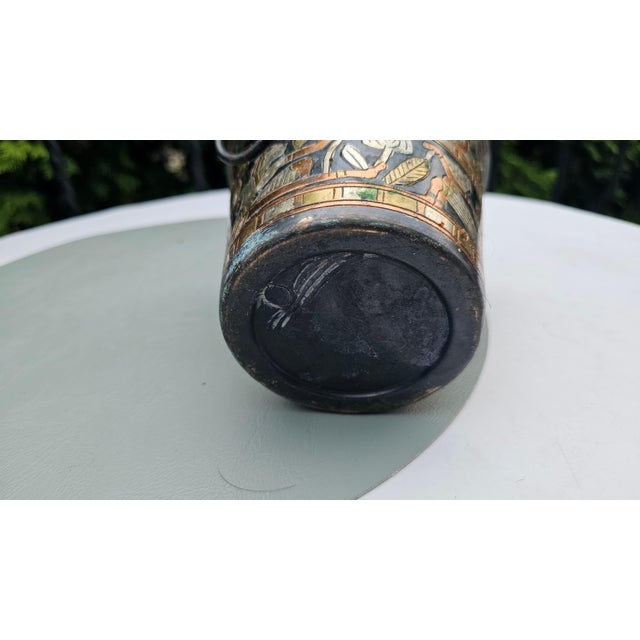 1960s Brass Ice Bucket with Egyptian Style Lion-Head Handles, 1960s For Sale - Image 5 of 7