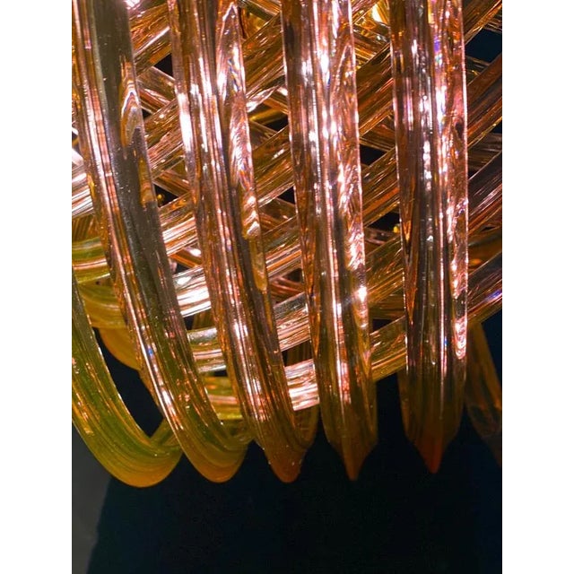 Pink Murano Curvati Ceiling Light or Flush Mount, 1990 For Sale - Image 17 of 18