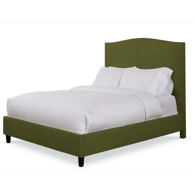Casa Cosima Hazel Queen Headboard, Olive Velvet For Sale - Image 4 of 5