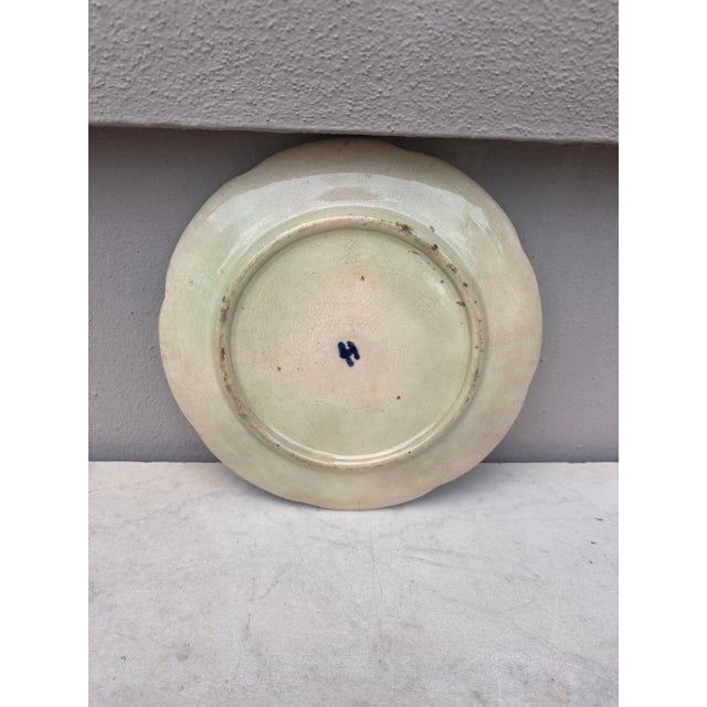 Majolica Water Lily Pond Plate Wasmuel, Circa 1890 For Sale - Image 4 of 4