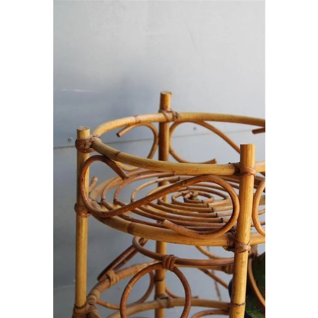 Wood Mid-Century Italian Portable Bamboo Bar, 1950 For Sale - Image 7 of 10