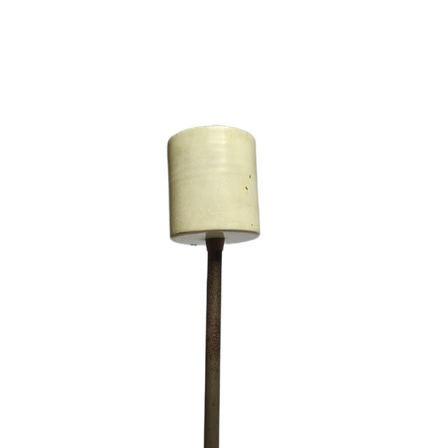 Metal Postmodern Brass and Glass Chandelier, Poland, 1970s For Sale - Image 7 of 18