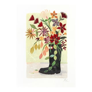 Sunshine Bouquet - Collage Floral Whimsical Still Life Original Artwork by Maria C Bernhardsson For Sale