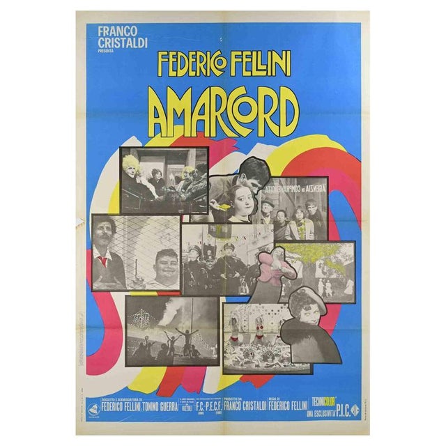 1970s Amarcord Film Poster, Italy, 1973 For Sale - Image 5 of 5