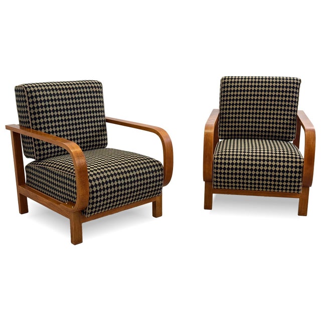 Art Deco Reclining Armchairs from Fischel, 1930s, Set of 2 For Sale - Image 10 of 10