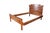 This antique Eastlake movement bed frame is expertly crafted from solid oak, showcasing a beautiful, prominent wood grain...