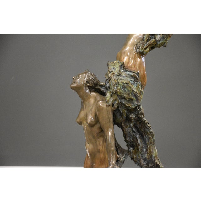 Bronze 1990s Spiral Helix X Bronze Statue by Mary Louise Snowden For Sale - Image 8 of 14