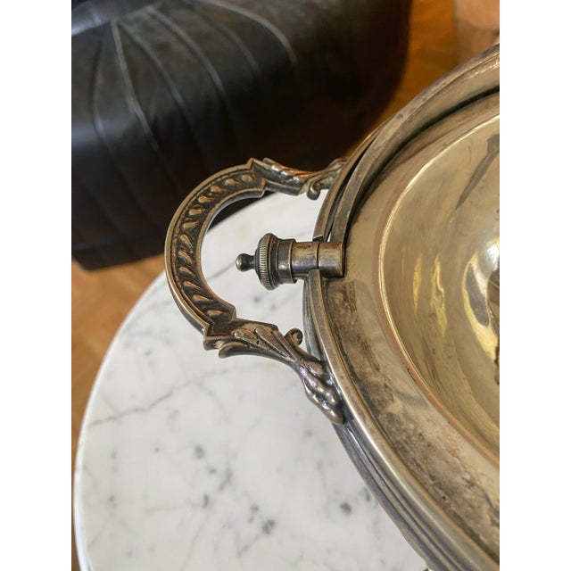 Silver 19th Century Large English Silverplate Dome Server For Sale - Image 8 of 11