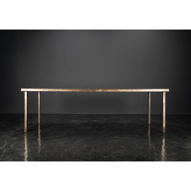 Large Industrial Dining Table in Handcrafted Steel For Sale - Image 16 of 18