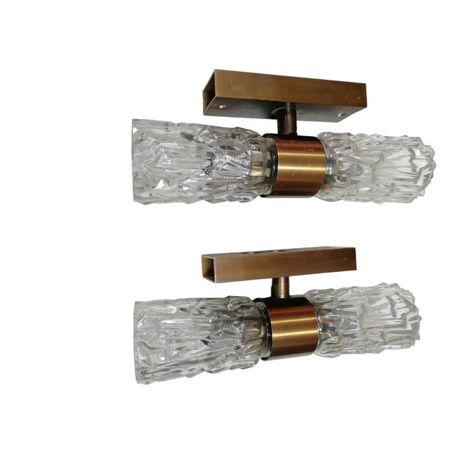 Sconces in Faceted Glass, 1950s, Set of 2 For Sale - Image 4 of 7