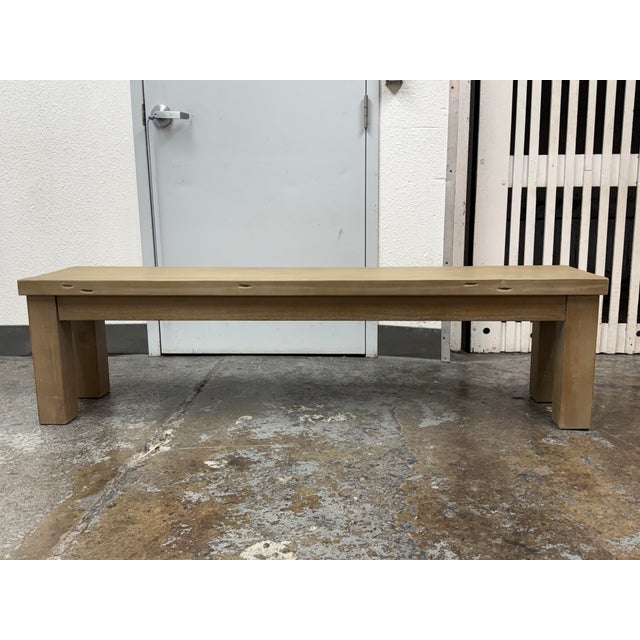 Restoration Hardware Theo Eichholtz for Restoration Hardware Parsons Bench For Sale - Image 4 of 12