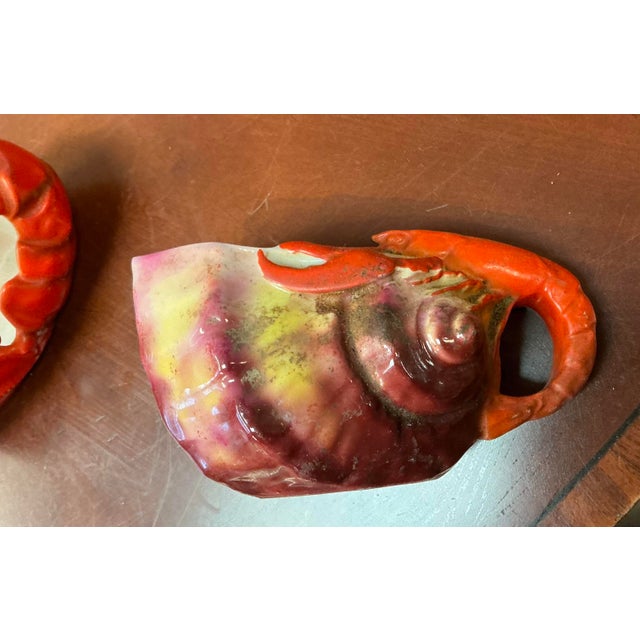 Ceramic Maine Coastal Style Lobster Collection Royal Bayreuth Tureen Creamer Sauce Set of Four For Sale - Image 7 of 13
