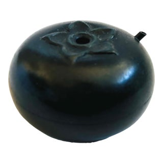 Vintage Japanese Cast Iron Persimmon Suiteki Water Dropper For Sale