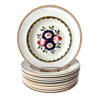 Antique Baker "Old English" Soup Bowls-Set 11 For Sale