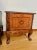 French Mid 20th Century Pair of Carved Wood French Style Nightstands End Tables Figured Veneer Cabinets For Sale - Image 3 of 12