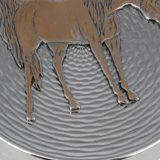 Hermès Silver Cigarette Box & Matchbox with Gold Horse Detail from Hermes, 1960s, Set of 2 For Sale - Image 4 of 17