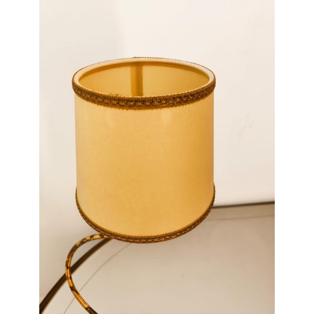 Metal Adjustable Brass Lamp with Parchment For Sale - Image 7 of 18