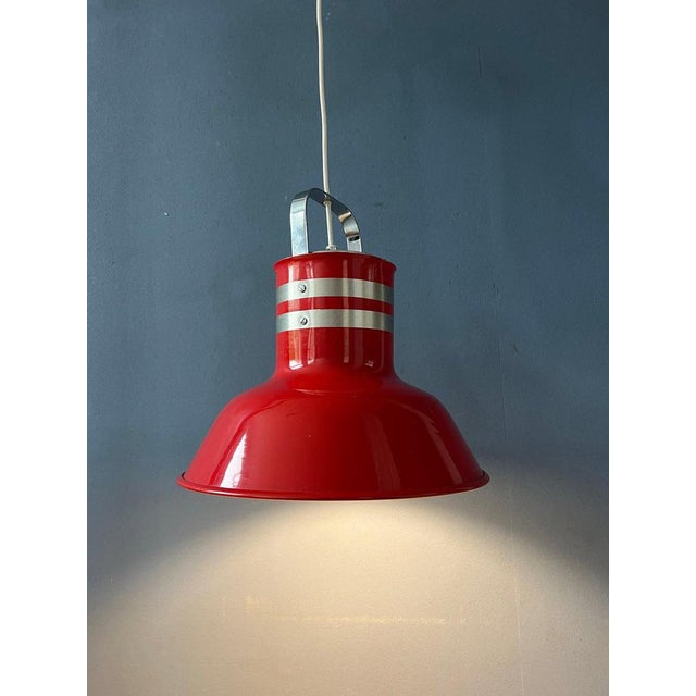 Space Age Red Bucket Pendant Lamp from Ateljé Lyktan For Sale - Image 4 of 11