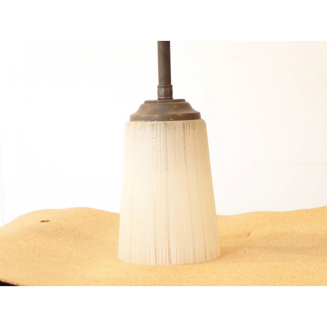 Mid-Century Modern Mid-Century West German Glass Pendant Lights - a Pair For Sale - Image 3 of 5