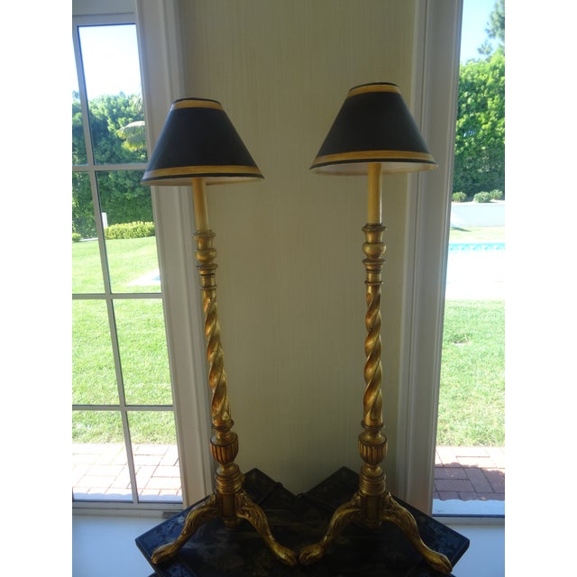 Gold Late 20th Century Buffet Lamps From Maitland-Smith - a Pair For Sale - Image 8 of 8