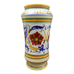 Fratelli Mari Deruta Italy Raffaellesco Hand Painted Umbrella Stand