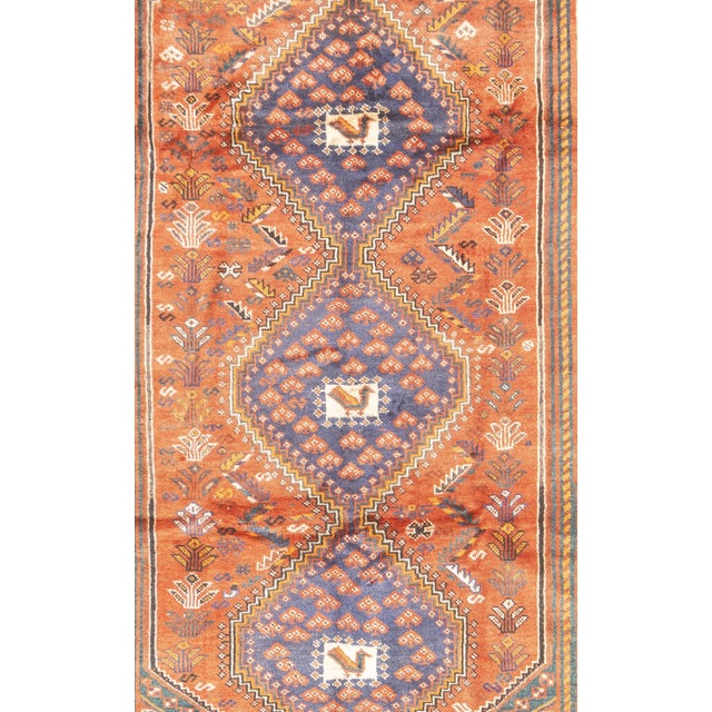 Persian Semi-Antique Hand-Knotted Persian Qashqai Rug 5'3" X 8'8" For Sale - Image 3 of 14