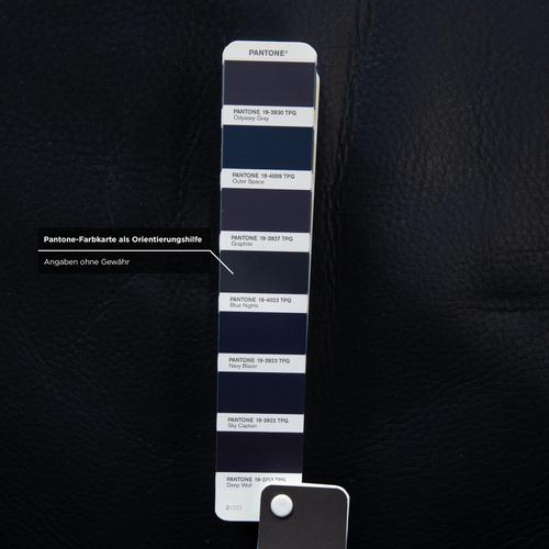 Erpo City Leather Armchair Stool Blue Dark Blue Navy Manual Function, Set of 2 For Sale - Image 16 of 18