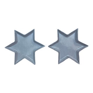 Contemporary Astier De Vilatte Star Dessert Plates- a Pair For Sale
