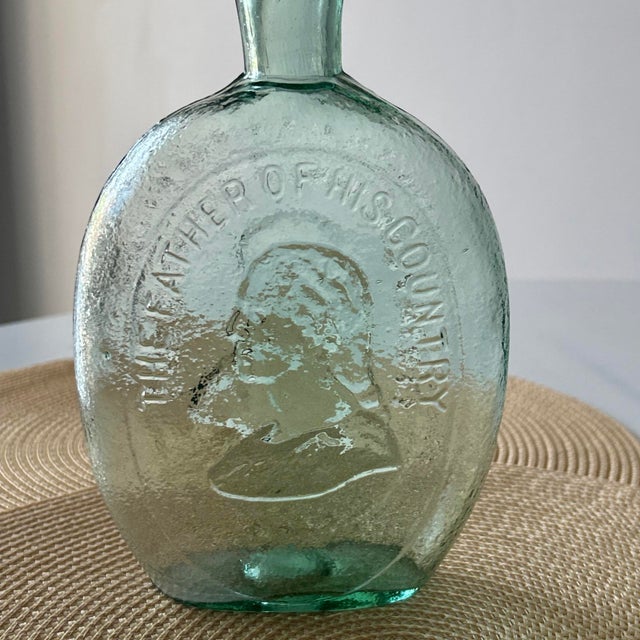 19th Century Dyottville Glass Works Philadelphia General Taylor Ben Franklin Flask Bottle 19c For Sale - Image 5 of 13
