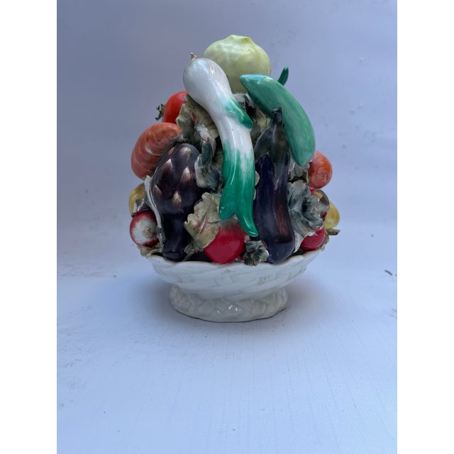 Mottahedeh Porcelain Vegetable Basket For Sale - Image 4 of 10