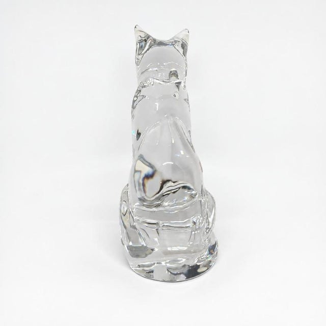 Large Seated Cat from Baccarat For Sale - Image 4 of 9
