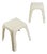 Midcentury Modern Beige Plastic Stools from Valenti Milano, 1980s, Set of 2 For Sale