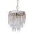 Mid 20th Century Italian Silver Upside Down Layered Cake Chandelier For Sale