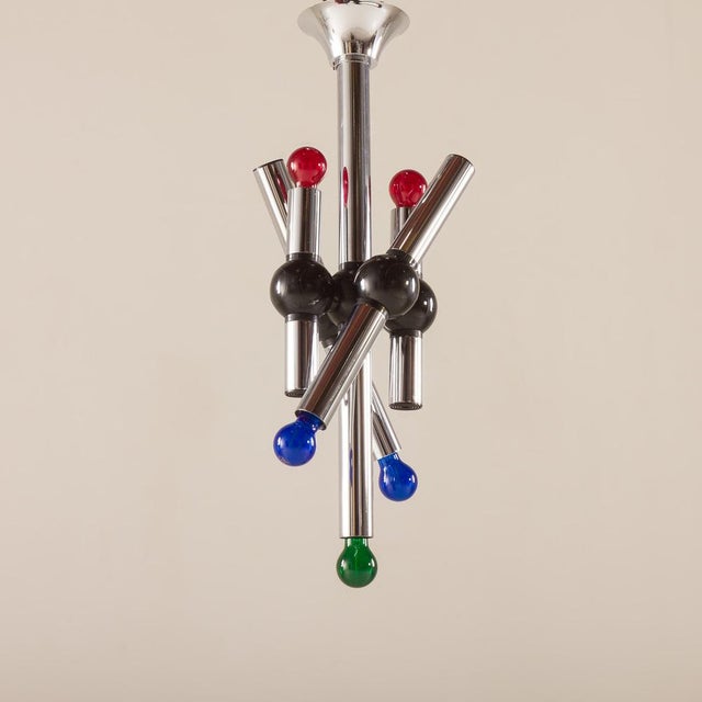 Space Age Chandelier from Targetti Sankey, Italy, 1970s For Sale - Image 6 of 11