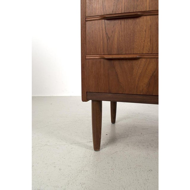 Danish Teak Chest of Drawers For Sale - Image 4 of 9