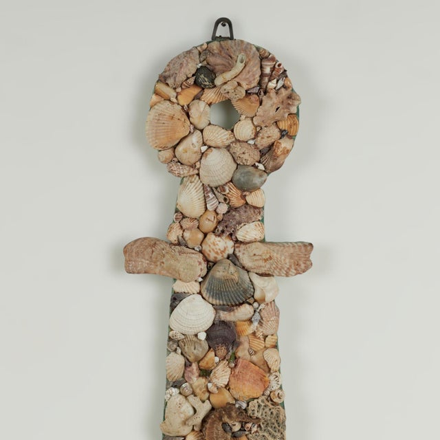 Victorian Vintage Seashell Encrusted Anchor For Sale - Image 3 of 10