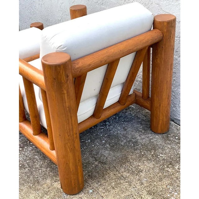 MidCentury Dowel Lounge Chair and Ottoman Chairish