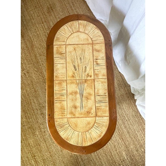 Ceramic and Wood Herbarium Coffee Table, 1970s For Sale - Image 9 of 15