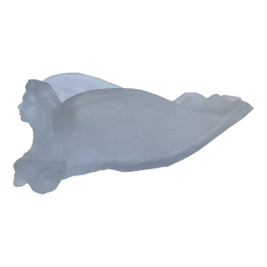 Early Carnevale Frosted Glass Winged Angel Bowl
