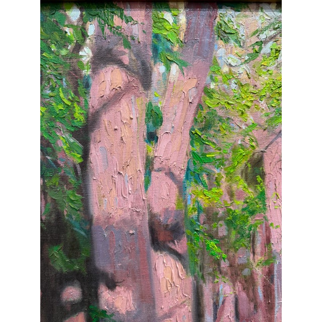 Realism 1994 - Red Trees in the Forrest For Sale - Image 3 of 8
