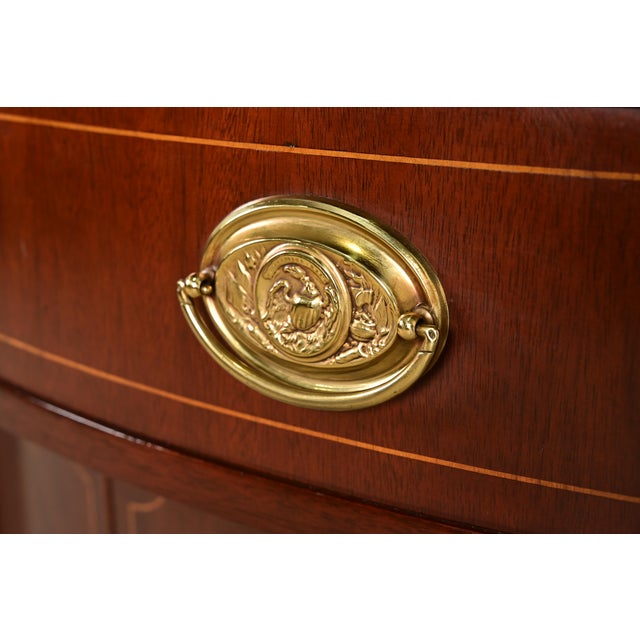 Brown Baker Furniture Federal Inlaid Mahogany Sideboard Credenza For Sale - Image 8 of 16