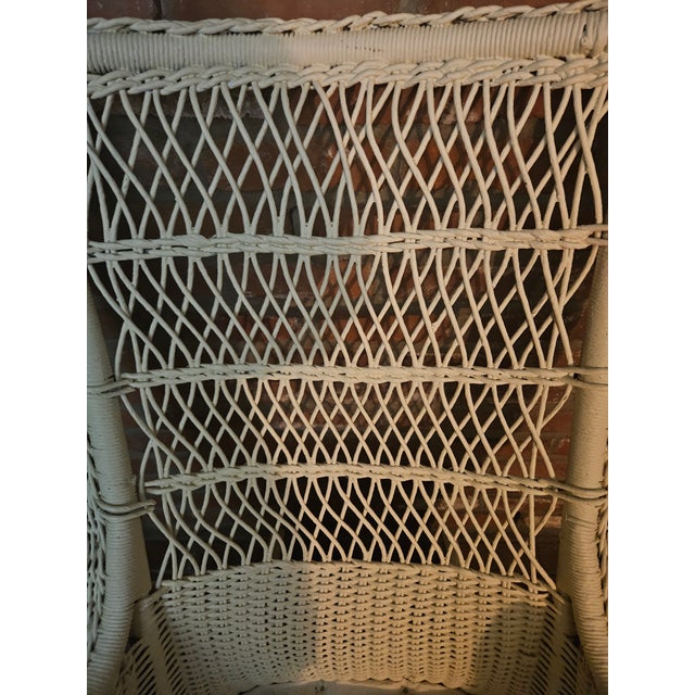 Wood Vintage Bemis Riddell Wicker Rocking Chair For Sale - Image 7 of 10