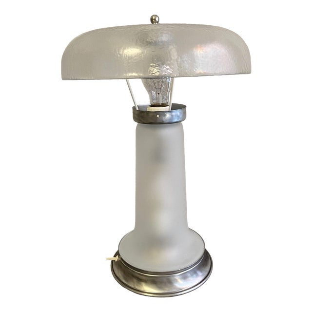 Space Age Bell Lamp in Murano Glass and Opaline attributed to Mazzega, 1980s For Sale